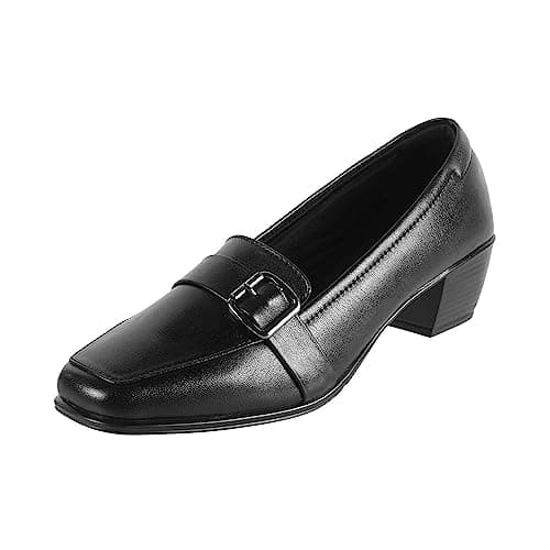 Mochi Women Black Synthetic Leather Formal/Pump Shoes UK/5 EU/38 (31-254)
