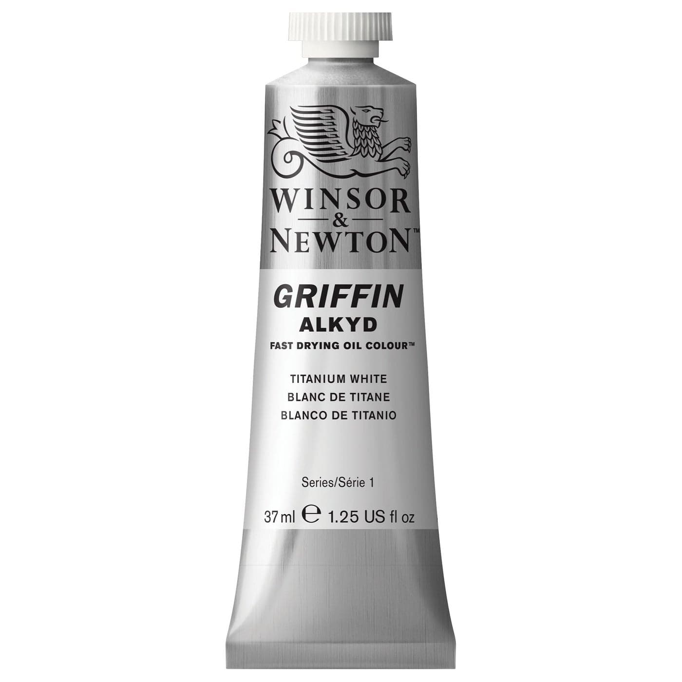 Winsor & Newton Griffin Alkyd Fast Drying Oil Paint, 37ml (1.25-oz) tube, Titanium White