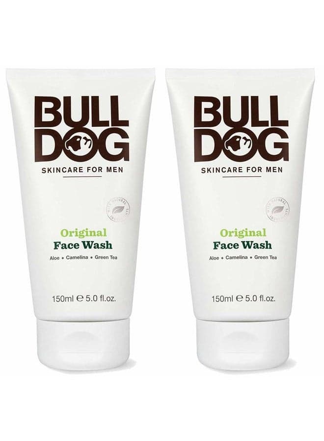 Bulldog Skincare and Grooming For Men Original Face Wash, Pack of 2, 5 Ounce
