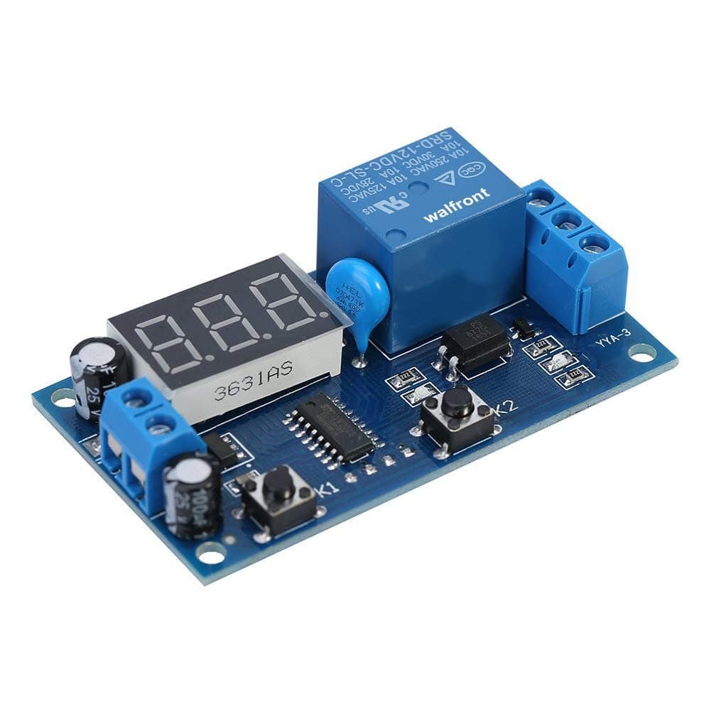 REES52 DC 12V Infinite Cycle Delay Timing Timer Relay ON Off Switch Loop Module with LED Display