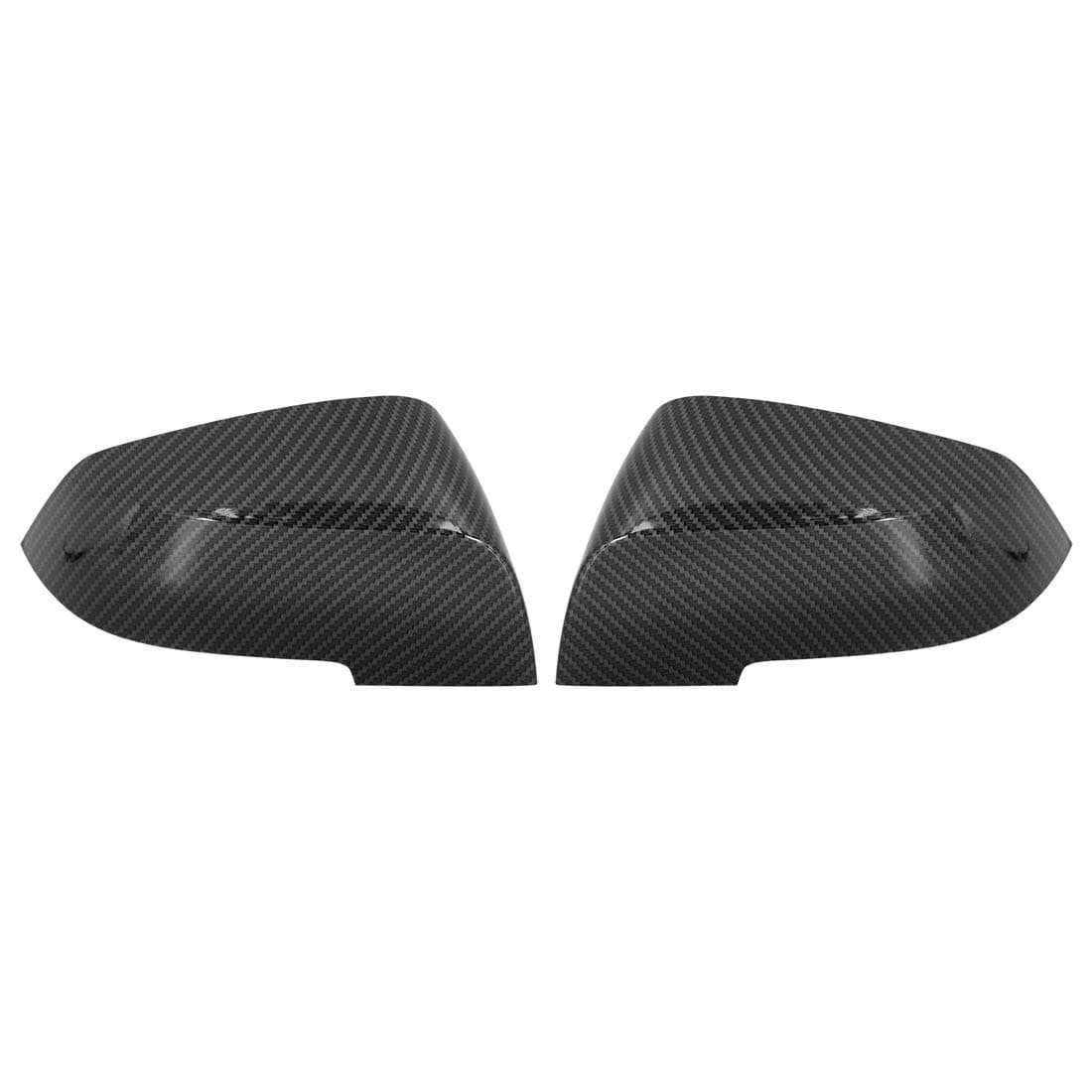 X AUTOHAUX Pair Car Exterior Rear View Mirror Cover Housing Door Wing Mirror Covering Cap Carbon Fiber Pattern for BMW F30 F32 20132018