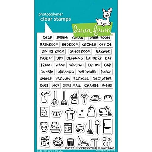 Lawn Fawn Clear Stamps - Plan on it: Spring Cleaning (LF1607)