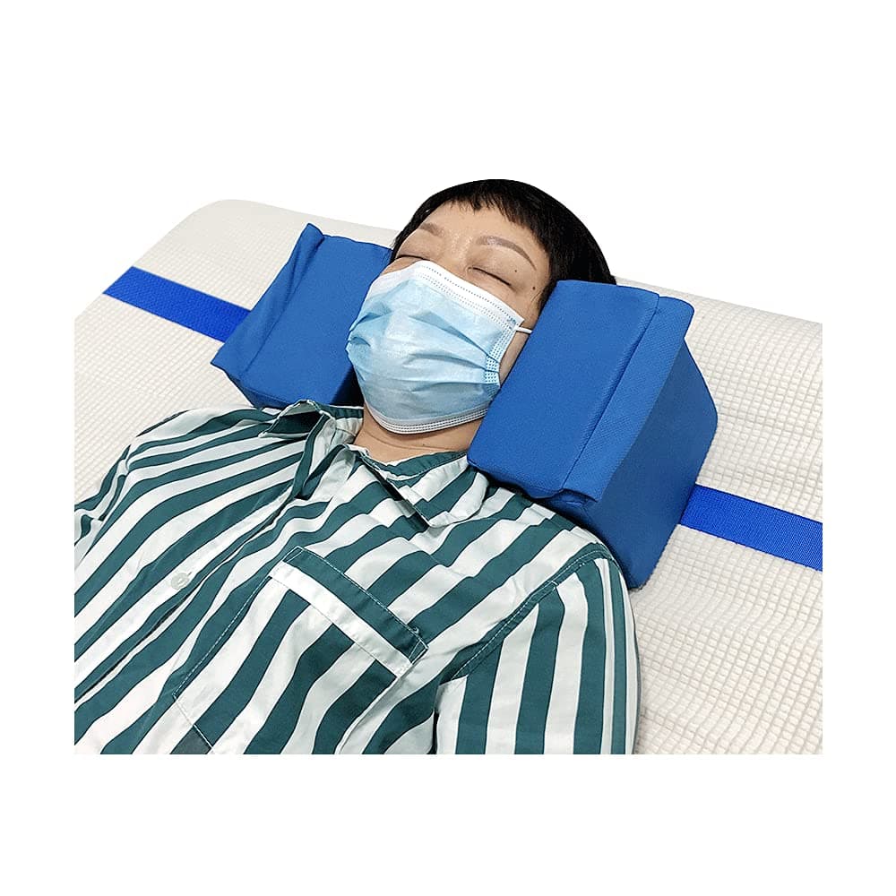 AOSSA Neck Stabilizer Pillow for Sleeping Upright, Head Cradle Pillow, After Surgery Positioning Pillows for Adults Elderly, Bedridden Neck Support Wedge for Bed, Head Positioner, Face Up Pillow