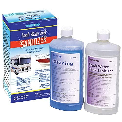 Thetford Fresh Water Tank Sanitizer Detergent and Sanitizer Treatment, 2 x 24 oz bottles - Thetford 36662