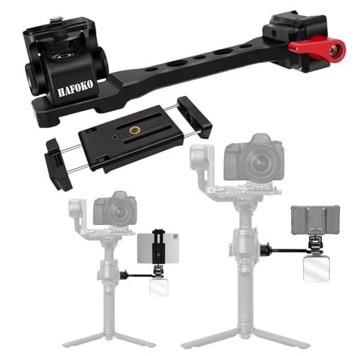 HAFOKO RS5 Phone Holder Tablet Mount Aluminum Alloy Monitor Mount Compatible with DJI RS5RS4RS4 PRORS3RS3 PRORS3 MiniRS2RSC2 Gimbal Stabilizer
