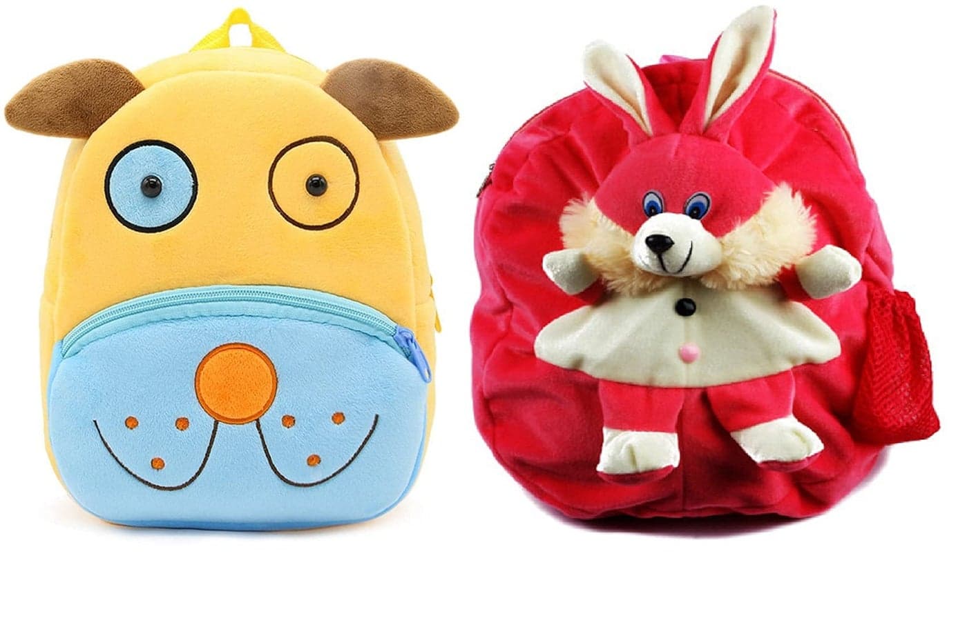 blue tree Kids School Bag Soft Plush Backpack Cartoon Bags Mini Travel Bag for for Girls Boys Toddler Baby Cute Dog & Rabbit