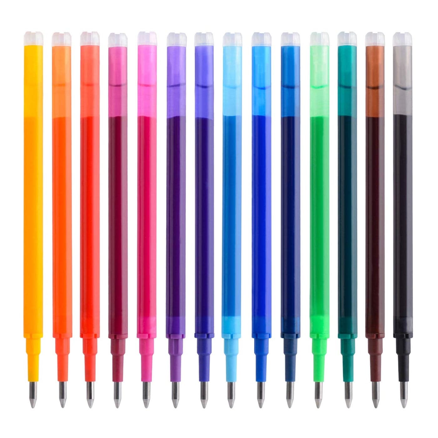 ParKoo Gel Ink Refills Compatible with FriXion and Friction Erasable Gel Pens, Fine Point 0.7 mm, 14 Colors