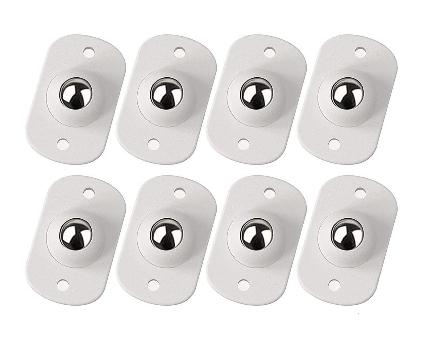 Trifecta Self Adhesive Caster Sticky Universal Pulley Stainless Steel Pasted Mini Swivel Wheels 360 Degree Rotation Caster for Storage Boxes FurnitureSet of 8