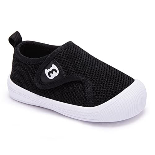 BMCiTYBM Baby Boy Girl Shoes Infant First Walker Shoes Breathable Walking Shoes Lightweight Non-Slip Sneakers 6 9 12 18 24 Months Size 12-18 Months Infant A-Black