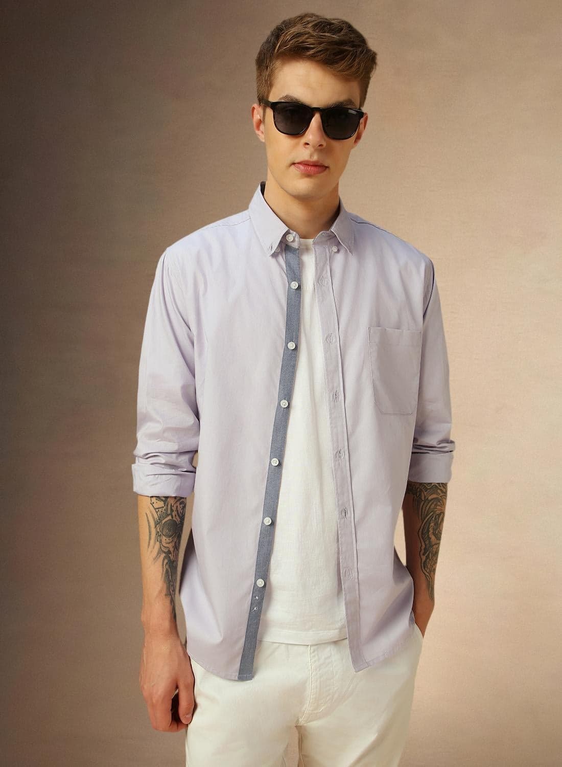 Lilac Shirt For Men For Men
