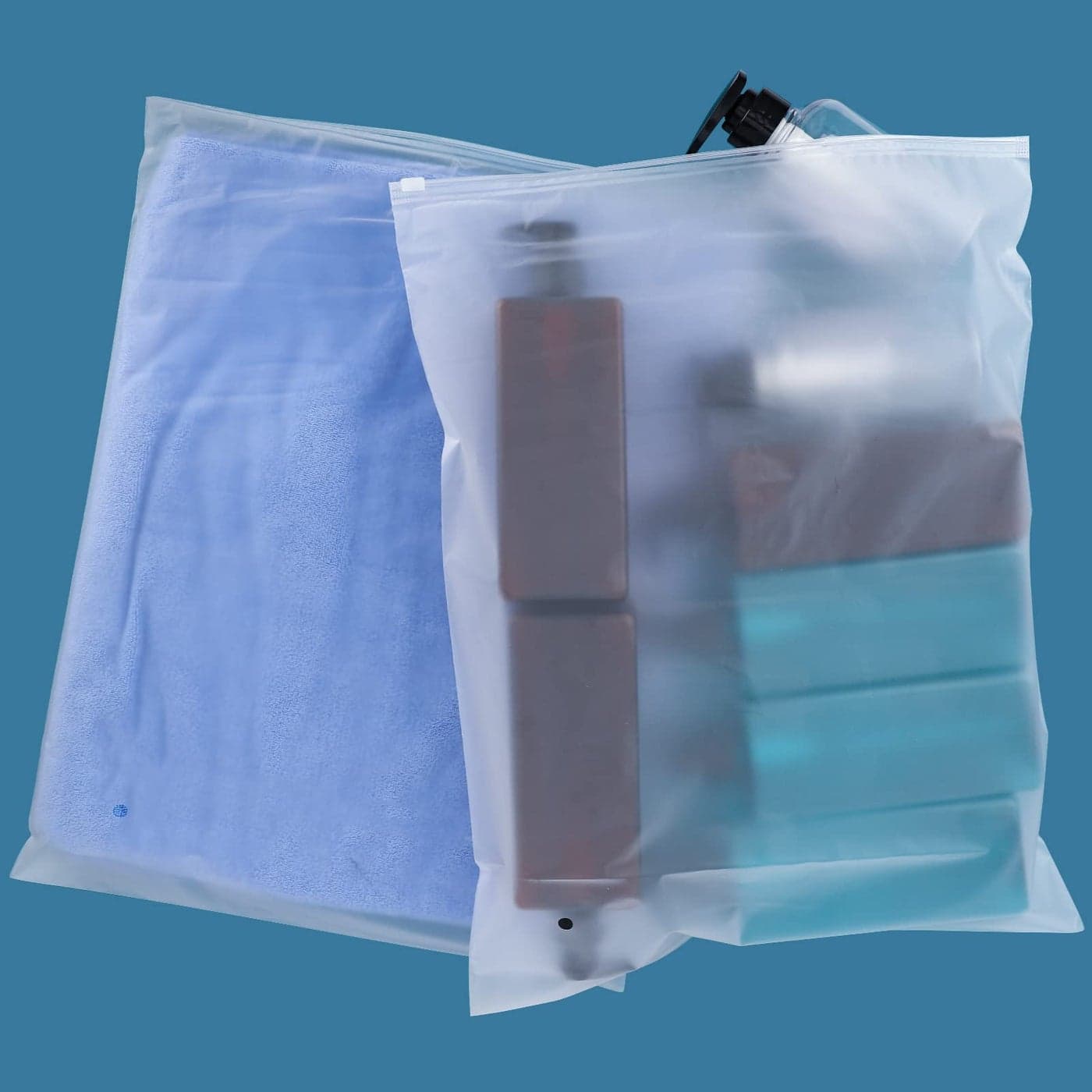 ENPOINT T Shirt Bags for Small Business 100pcs 10x13 inch 3 mil Thick Frosted Zipper Bags for Clothes Swimsuit Storage with Zipper Vent Holes for Shirt Packaging Clothing Packaging