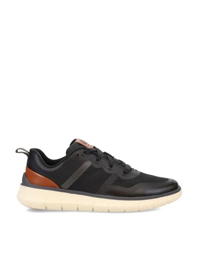 Cole Haan Men's Generation Zerogrand Txt Sneaker, Black/British Tan/Ivory, 7-M US