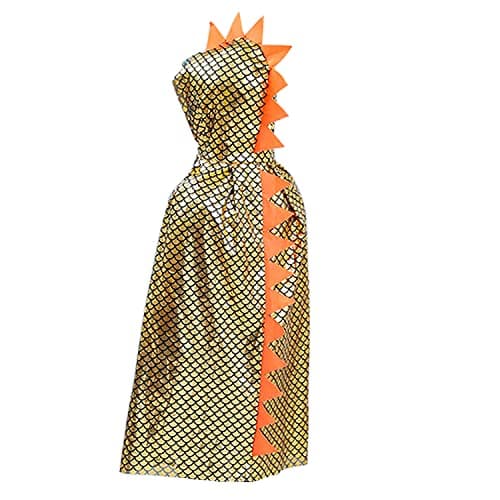 QIAONIUNIU Dinosaur Costumes Golden Dragon Cape Halloween Dress Up Clothes 38 Years Old