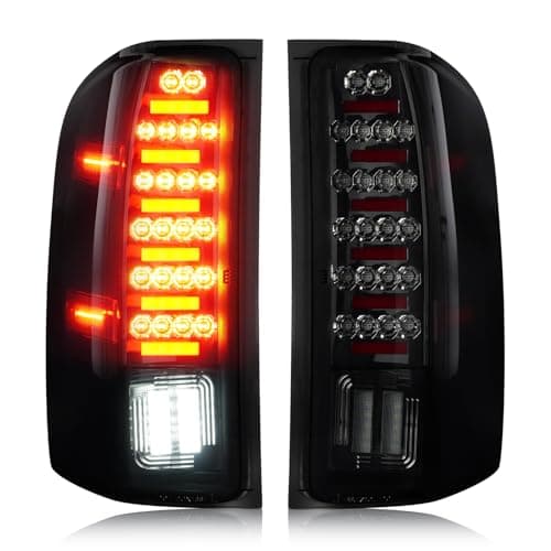 LED Tail Light for Chevy Silverado 1500 2007-2013, Silverado 2500 HD 3500 2007-2014, GMC Sierra 3500 HD 2008-2014, Sierra Denali 3500 2011-2014, Rear Taillight Assembly for 3157 Bulb
