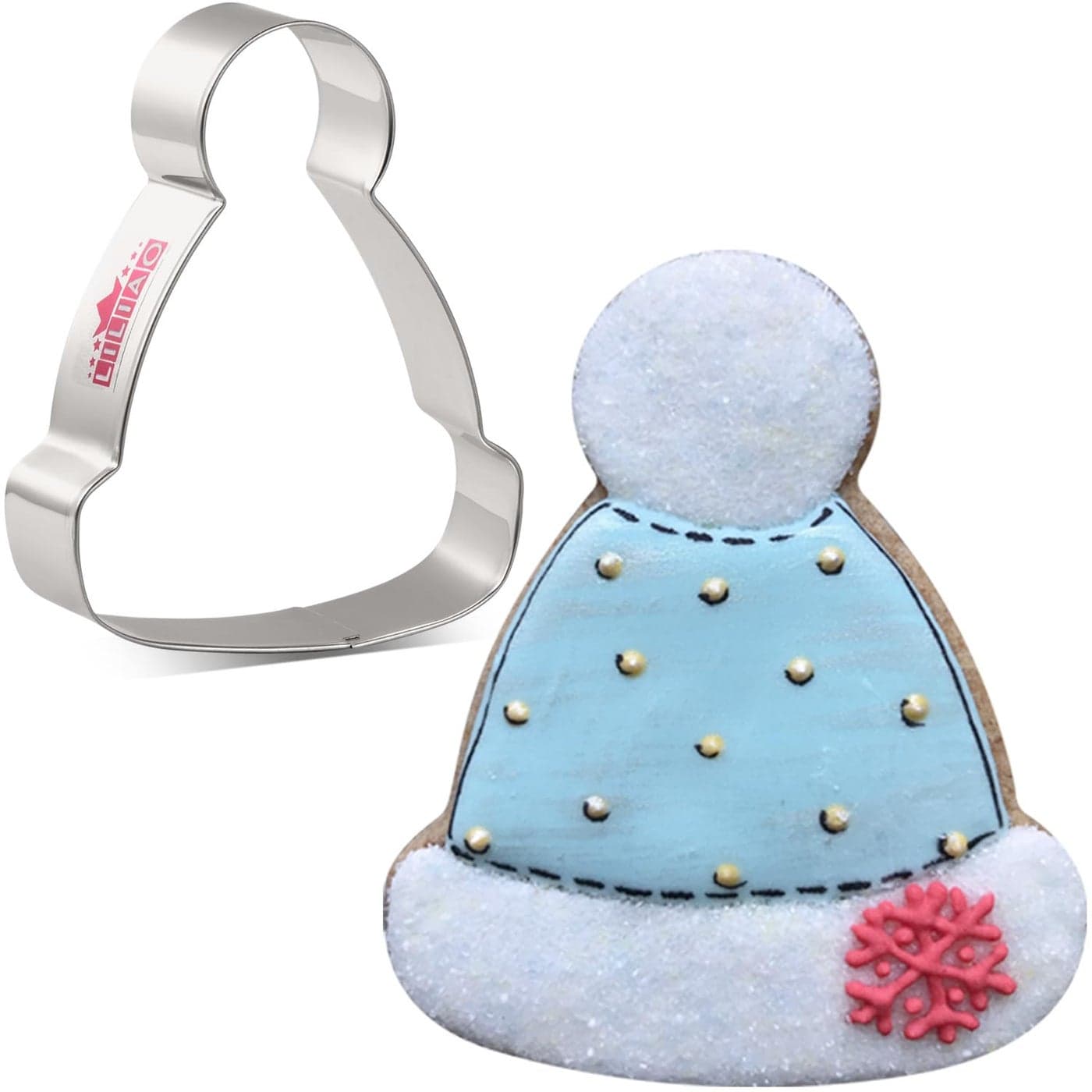 LILIAO Christmas Winter Hat Cookie Cutter 3 x 38 inches Stainless Steel