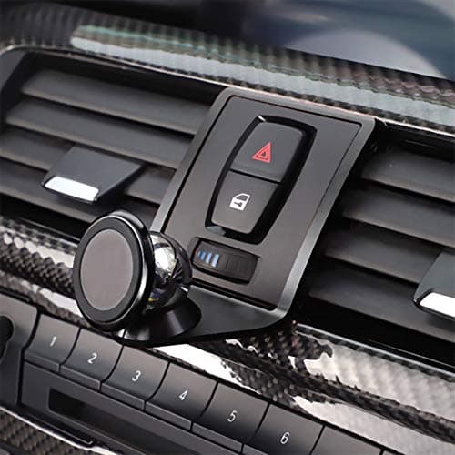 LLKUANG Car Mobile Phone Mount Compatible with BMW 3 4 Series M3 M4 F30 F31 F32 F33 F34 F36 F80 F82 F83 360-Degree Rotary Cell Phone Holder Navigation Bracket Accessories(Magnet)