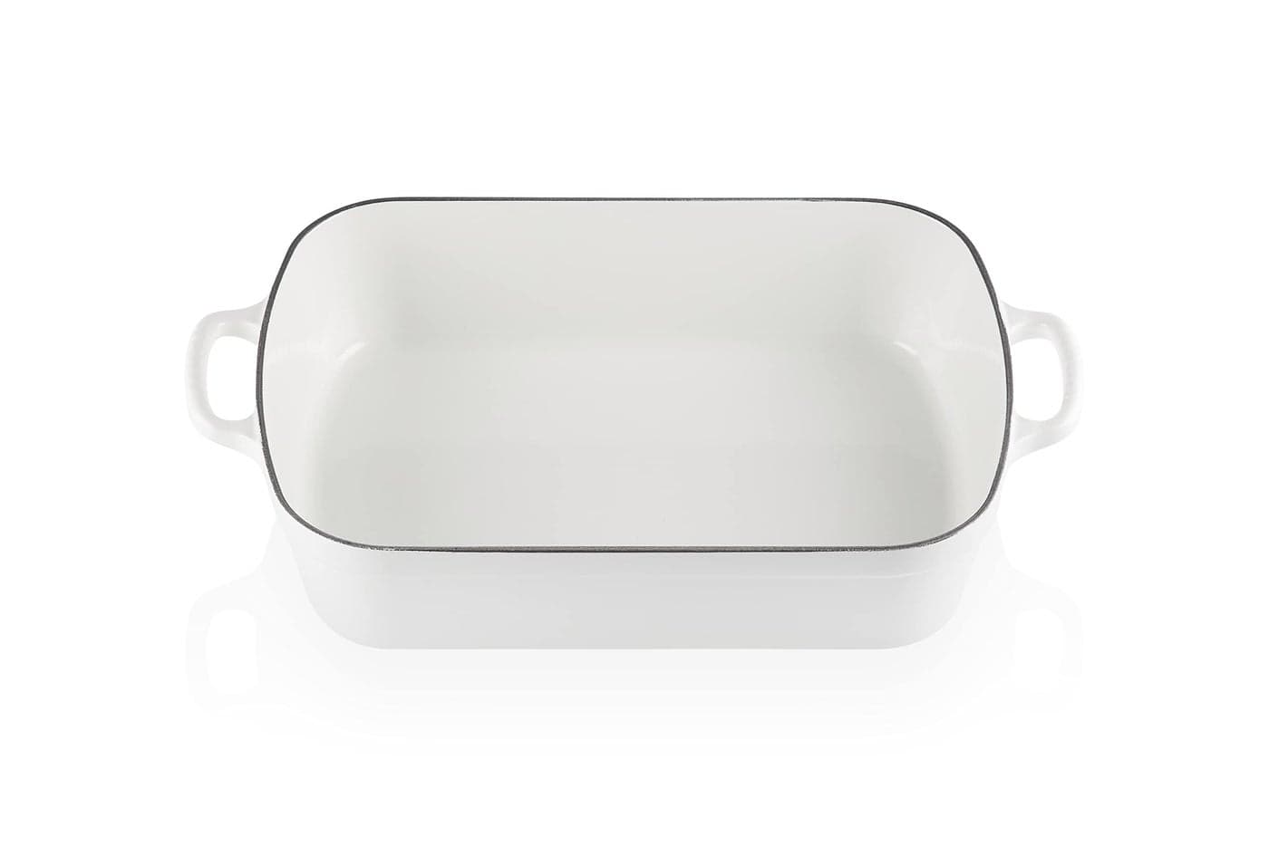 Le Creuset Enameled Cast Iron Signature Rectangular Roaster 525 qt 117 x 168 White