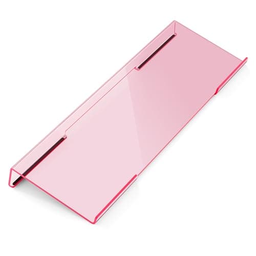 Ergonomic Computer Keyboard Stand for Desktop Clear Pink Keyboard Tilted Elevated Rack Key Board Holder Riser Stand for Office Home Desk Work