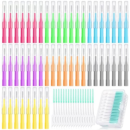 Zopeal 250 Pieces Braces Flossers Interdental Brush for Cleaner Tooth Toothpick Dental Teeth Flossing Picks Head Oral Dental Hygiene Cleaning Tool Soft Cleaners(Cute Color)