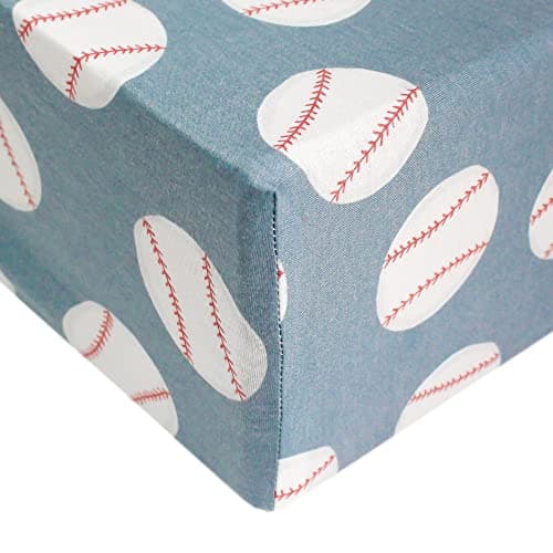 Copper Pearl Premium Knit Baby Crib Sheets for Standard Mattresses, Breathable and Soft, Slugger