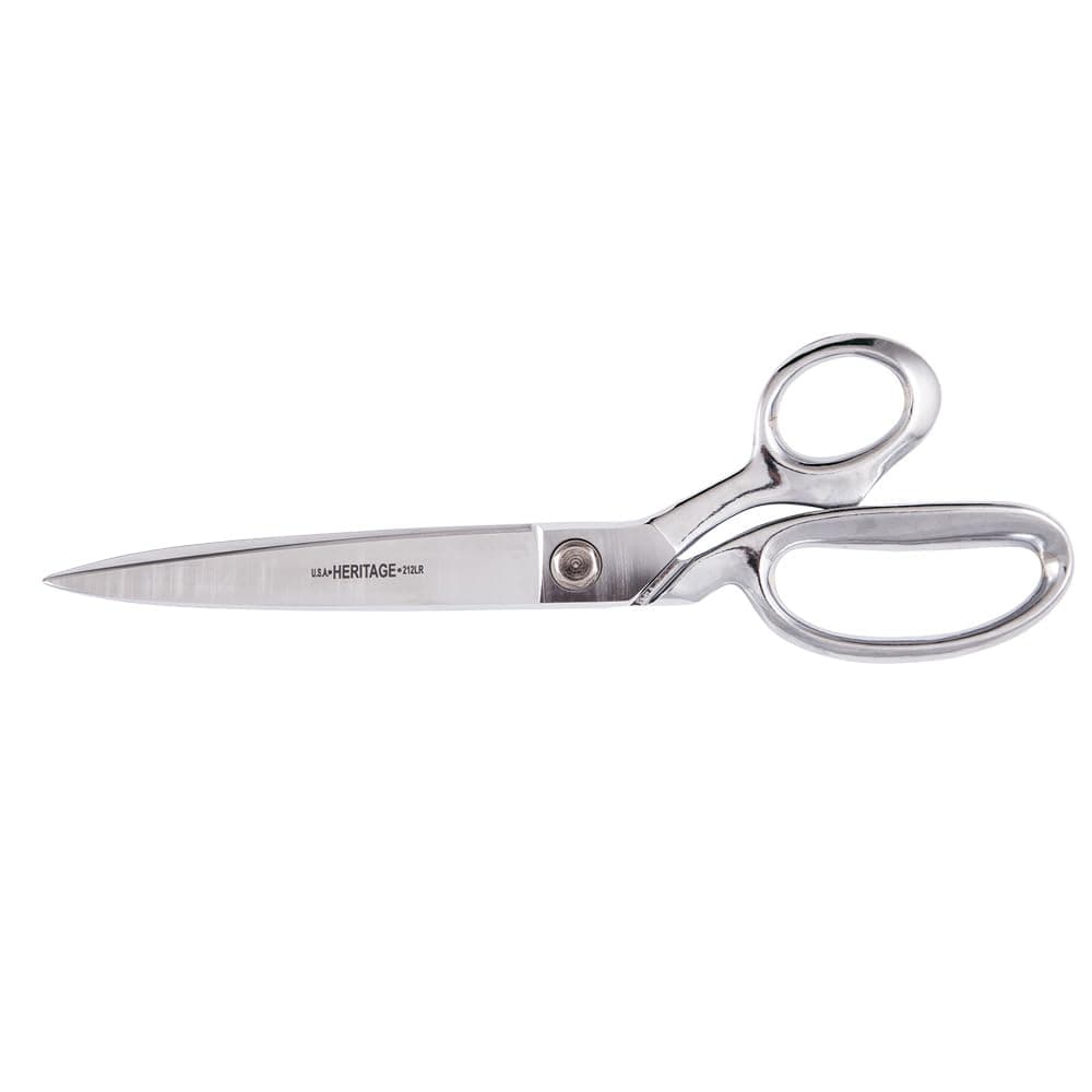 Klein Tools GP212LR Scissors Made in USA Bent Trimmer with Large Ring for Added Comfort and Leverage 12Inch