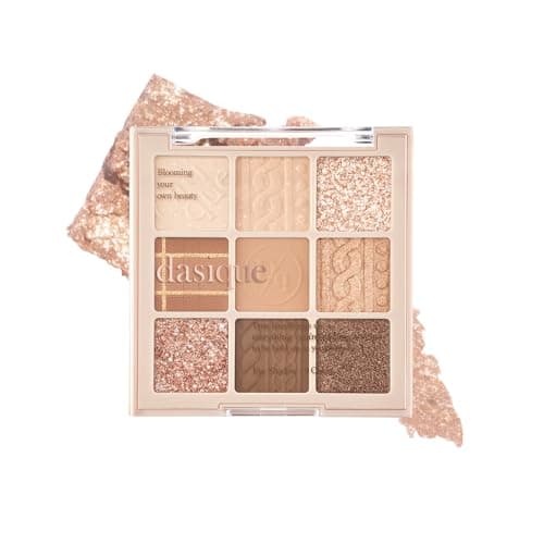 dasique Shadow Palette 15 Beige Knit l Vegan CrueltyFree l 9 Blendable Shades in Smooth Matte and Shimmer Finishes with Gorgeous Pearls