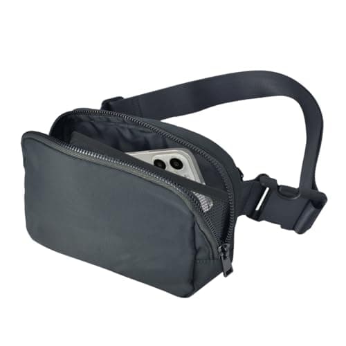 NGIL Mini Belt Bag for Women Crossbody Pack Workout Traveling Running Hiking Waist Bag with Adjustable Strap(Gray)