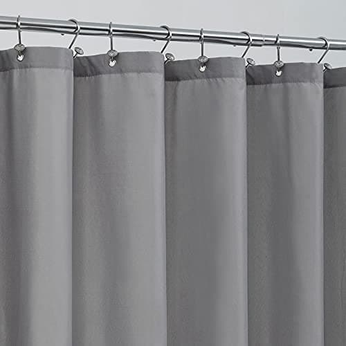 ALYVIA SPRING Long Fabric Shower Curtain Liner Waterproof - 72" x 74", Soft & Lightweight Longer Shower Curtain with 3 Magnets, Machine Washable - 72x74, Grey