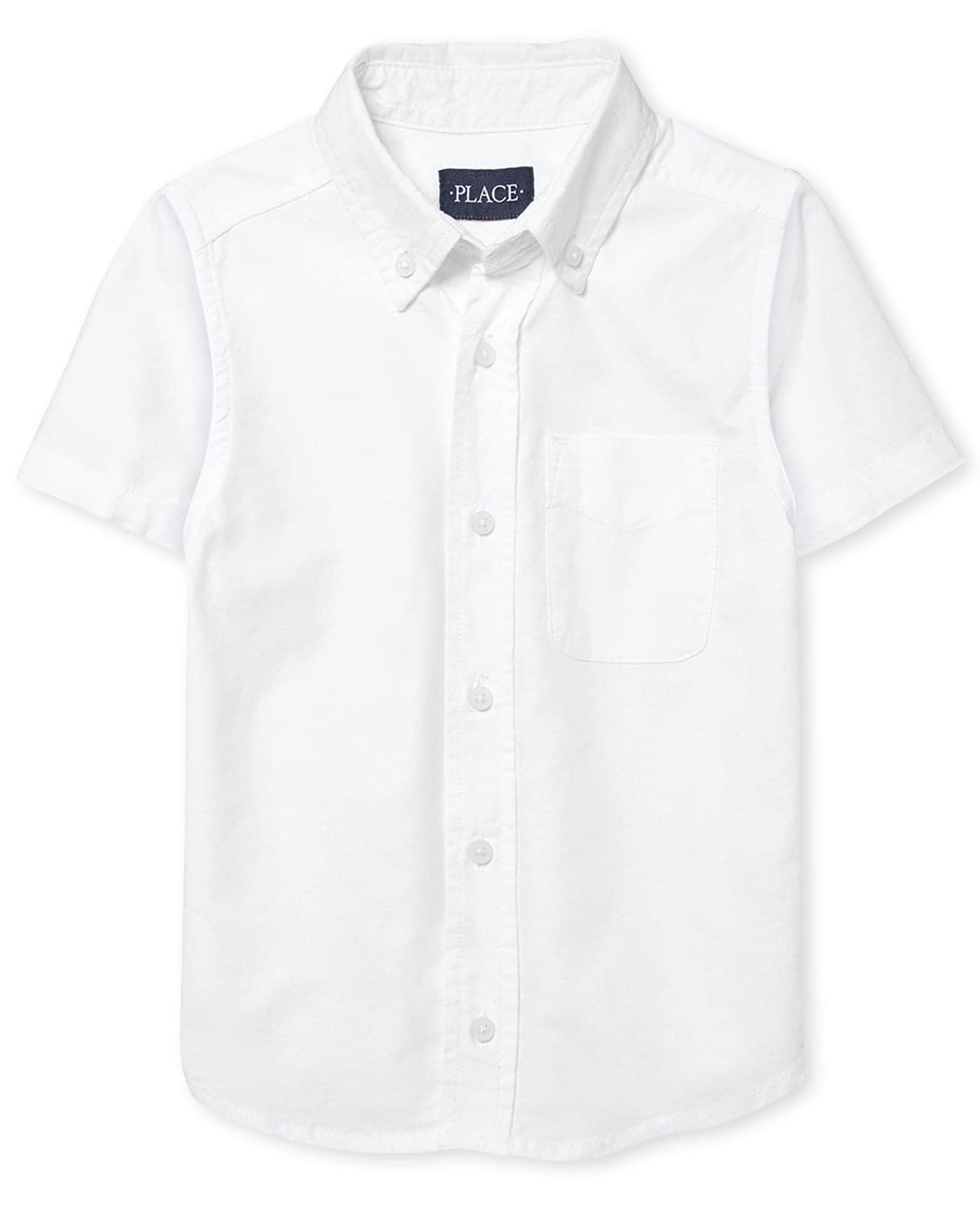 The Children's Place,boys,Short Sleeve Oxford Shirt,White,XX-Large