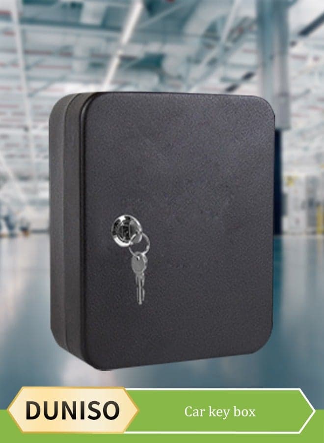 Key Storage Lock Box, Steel Key Security Cabinet Box, Key Management Wall Mount with Key Lock, Storage Key Lock Box