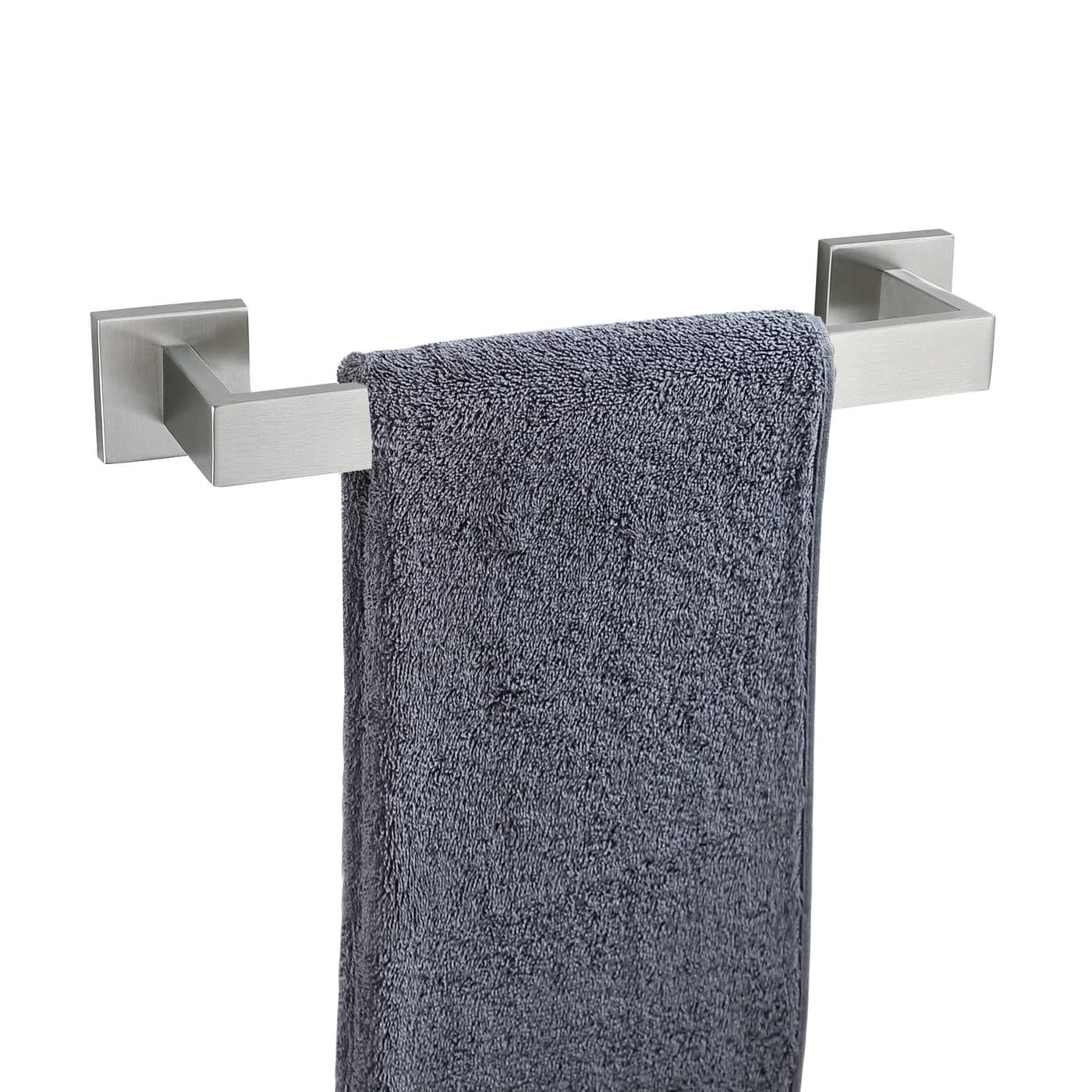 Hand Towel Bar for Bathroom Brushed Nickel 12Inch Towel Rack Wall Mounted Thicken Square Bath Towel Holder Rod SUS304 Stainless Steel Heavy Duty Dish Cloths Hanger for Bathroom Kitchen