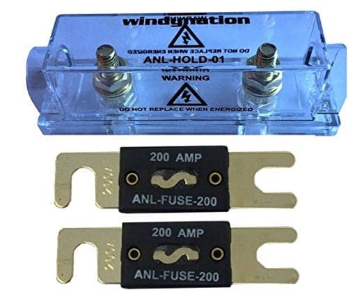 WindyNation ANL Fuse Holder + Fuse (2pcs 200A)