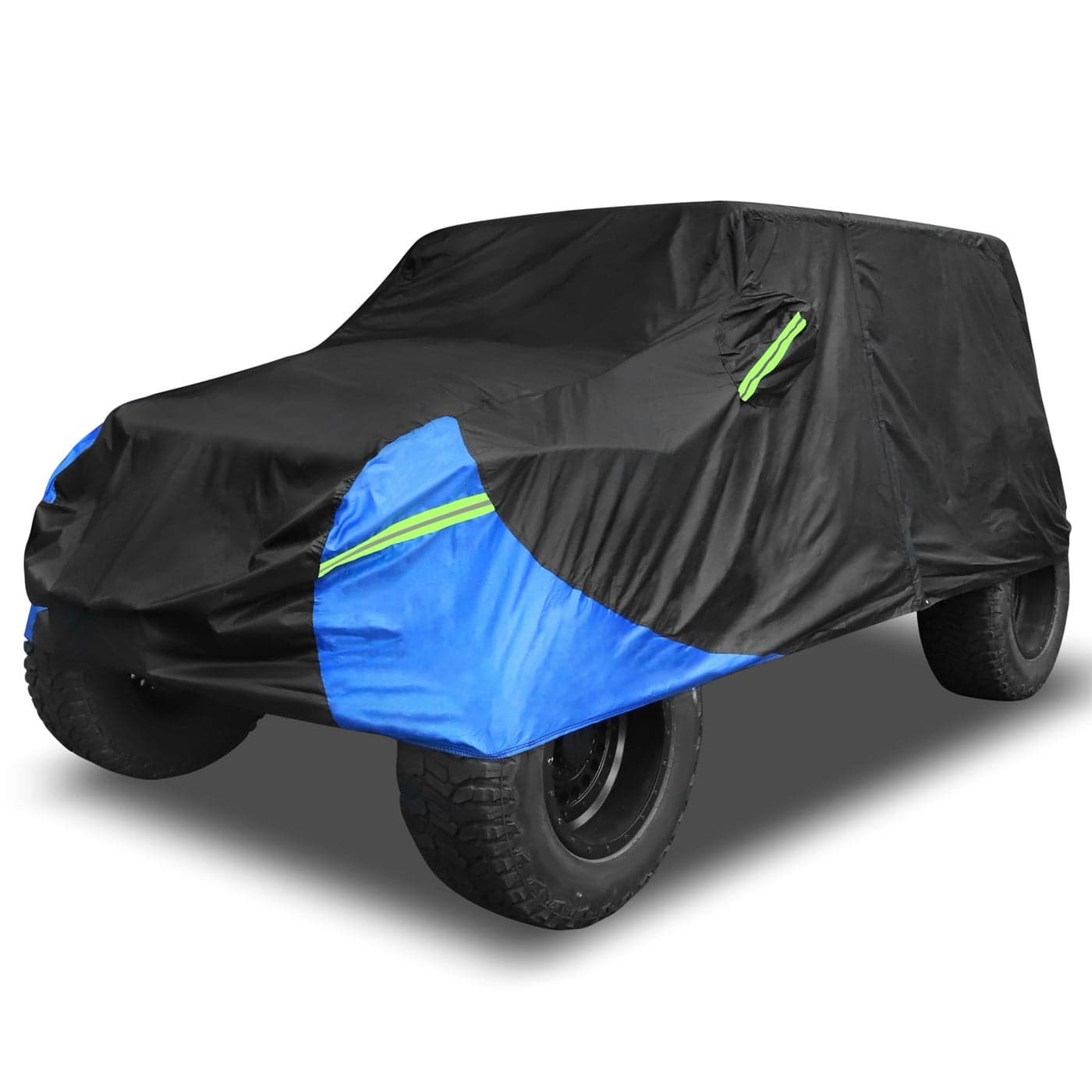 X AUTOHAUX for Jeep Wrangler Cover 2 Door Waterproof SUV Covers for Jeep Wrangler Unlimited SportSaharaRubicon JK JL TJ YJ All Weather Protection Outdoor Black Blue