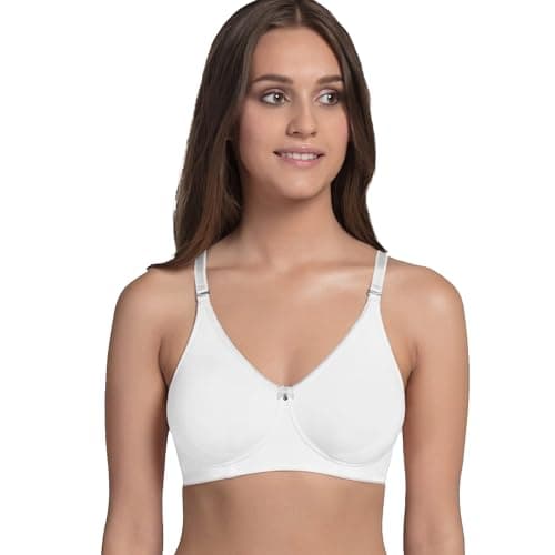 Enamor A055 Stretch Cotton Comfort Shaper With Detachable Straps T-Shirt Bra - Non-Padded Wirefree High Coverage - White