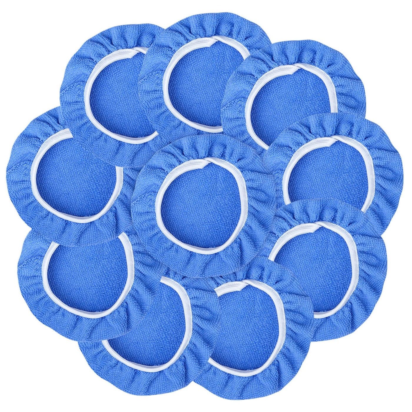 Awpeye 10Pack Car Polisher Pad Bonnet 5 to 6 Inches Soft Microfiber Polishing Bonnet Buffing Pad Cover