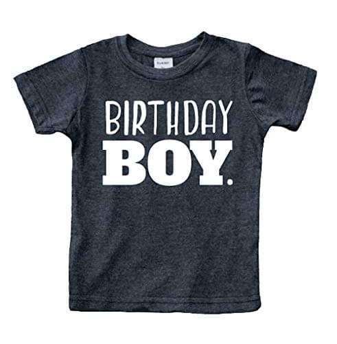 Birthday boy Shirt Toddler Boys Outfit First Happy 2t 3t 4 Year Old 5 Kids 6th (Charcoal Black, 3 Years)