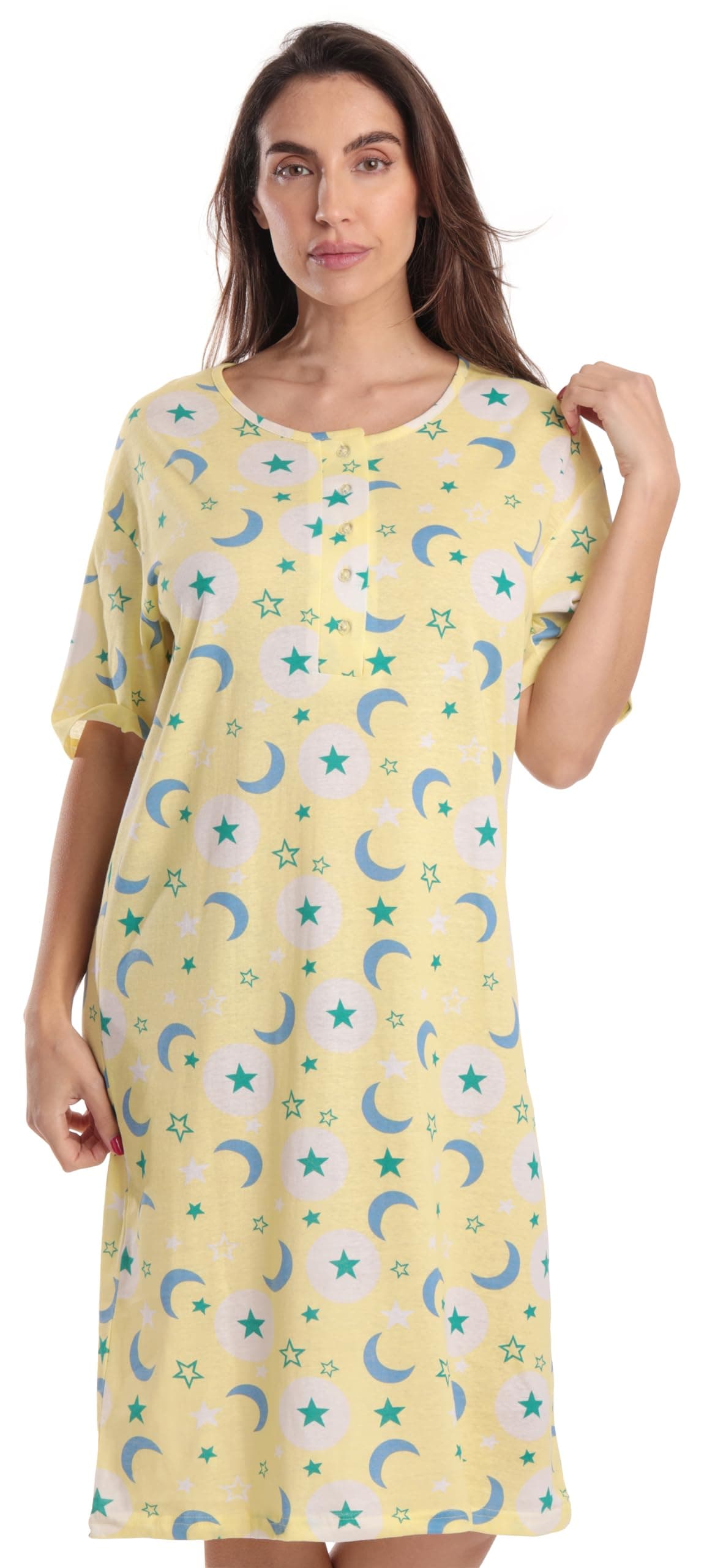 4360-O-10061-2X Just Love Short Sleeve Nightgown / Sleep Dress for Women / Sleepwear,Celestial Glow,2X Plus