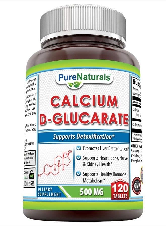 Calcium D-Glucarate (500 Mg, 120 Tablets) Combines The Benefits Of Calcium With The Benefits Of Glucaric Acid. Supports Body's Detoxification Function By Helping The Liver & Kidney To Pr