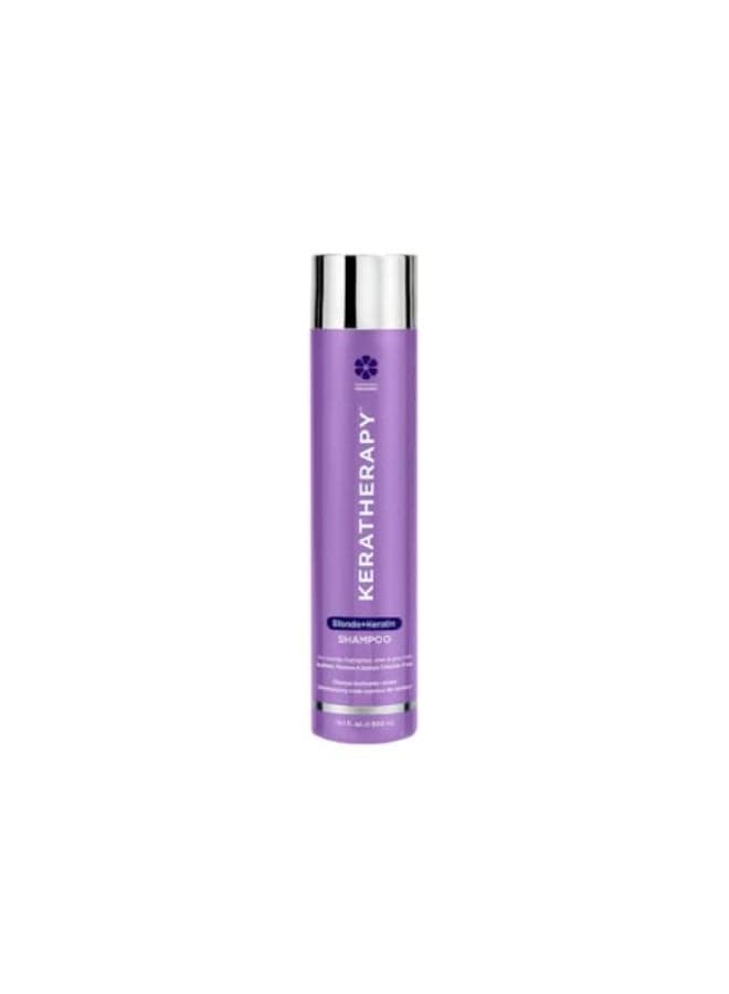 KERATHERAPY Keratin Infused Totally Blonde Violet Toning Shampoo 101 fl oz 300 ml Violet Shampoo for Blonde Color Treated Hair Brassy Silver Highlighted Sulfate Paraben Free