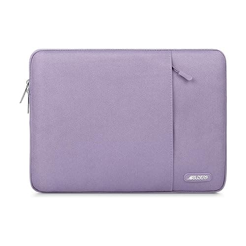MOSISO Laptop Case 15 inch, 15 inch Laptop Sleeve Compatible with MacBook Air 15 M4 A3241 M3 A3114 M2 A2941 2025 2024 2023,Dell XPS 15,Polyester Vertical Computer Sleeve Bag with Pocket, Purple