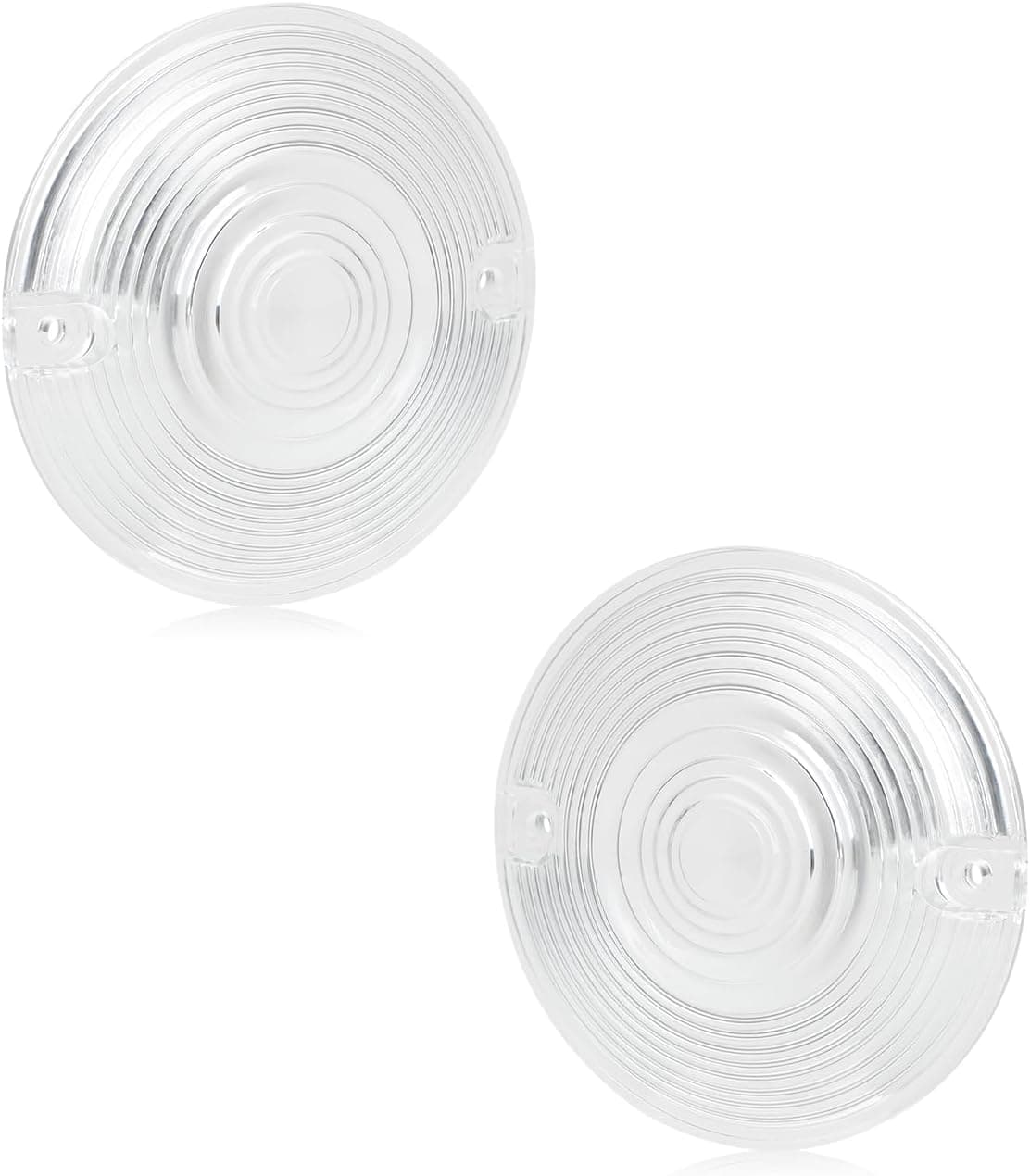 NTHREEAUTO Clear Flat Turn Signal Lens Cover for Harley Touring Electra Glide Road King Softail