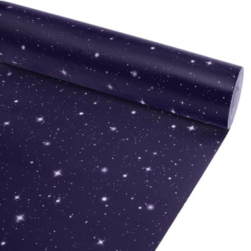 Outer Space Bulletin Board Roll Reusable Waterproof Erasable Night Sky Non-Woven Fabric Bulletin Board Fade Resistant Wrinkle Resistant Galaxy Planet Poster for Classroom Decor Wrap Craft 15.5" x12ft