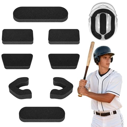 Shupakul 1 Set of Batting Helmet Padding, 0.79 Inch Thickened Universal Helmet Padding Fit Kit, Sport Helmets Pad Replacement for Catchers Baseball Softball Players
