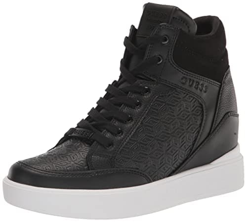 GUESS Women's BLAIRIN Sneaker, Black Logo, 8