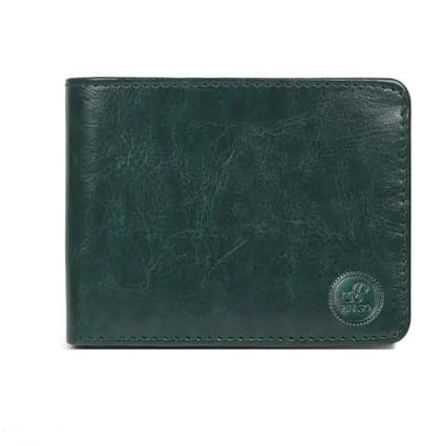 PIRASO Men Casual Green Artificial Leather Wallet