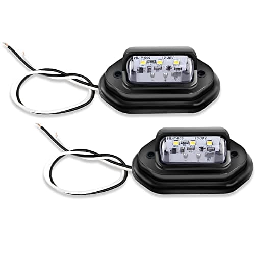 Nilight 2PCS 12V LED License Tag Light Convenience Courtesy Door Step Lights Waterproof Rainproof Dome Cargo Under Hood Legal for Car Truck RV Trailer