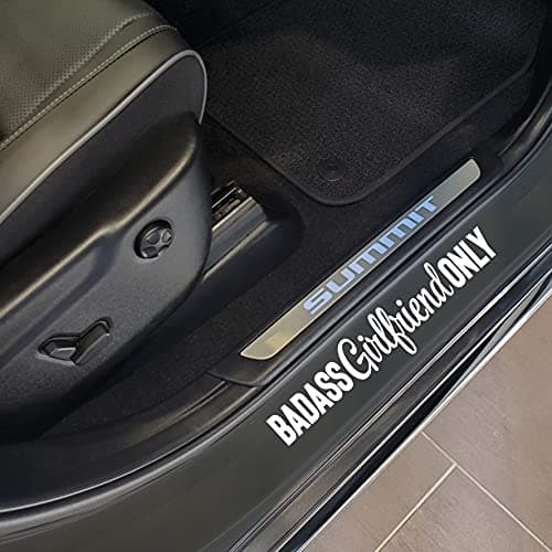 Badass Girlfriend Only Sticker Vinyl Sticker for Car Truck and Van Indoor and Outdoor Removable Use for Laptop Waterproof Long Lasting Decal for Car VC 399 White