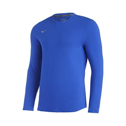 Mizuno Youth Comp Diamond Long sleeve Crew, Royal, Large