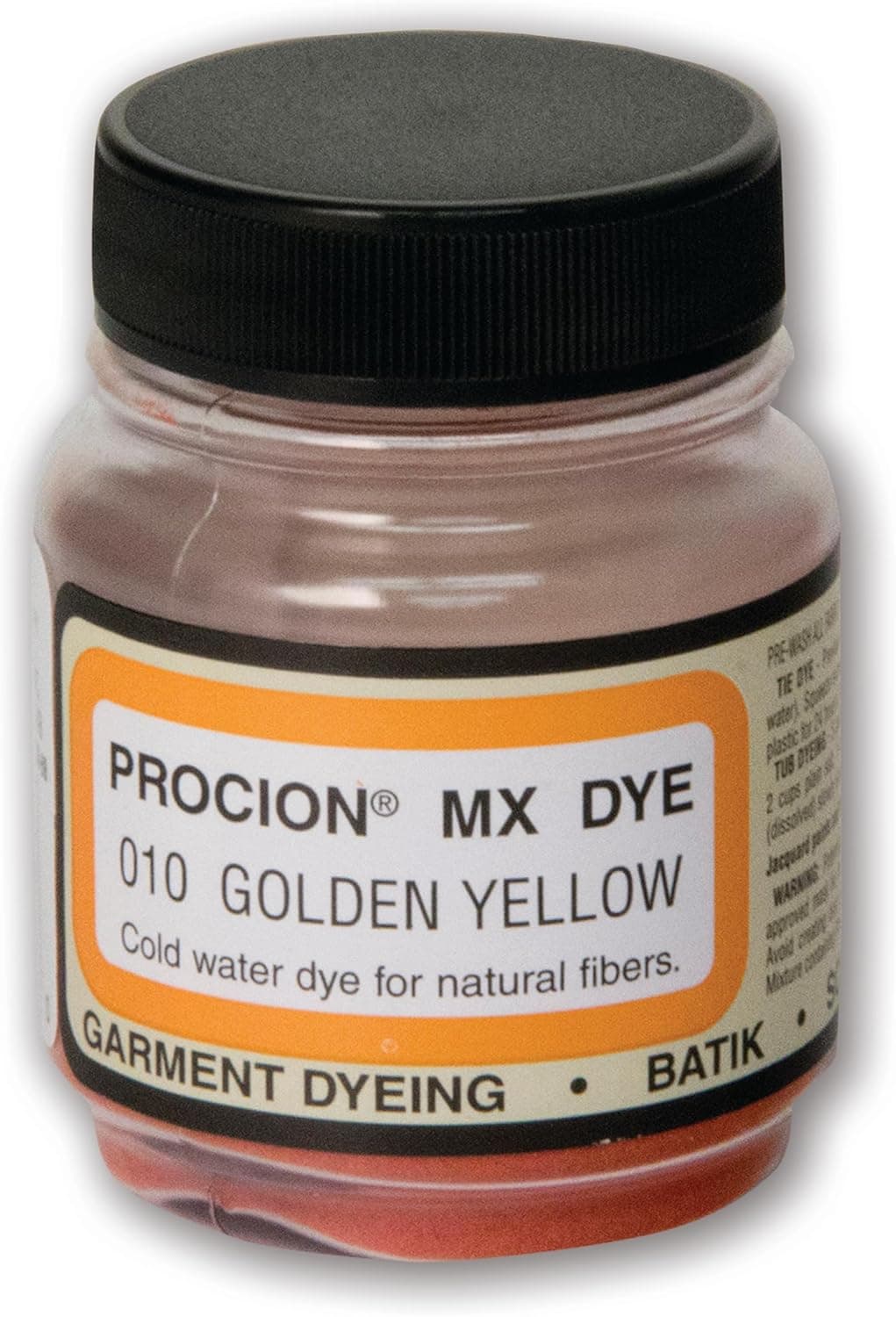 Jacquard Procion Mx Dye Undisputed King of Tie Dye Powder Golden Yellow 23 Oz Cold Water Fiber Reactive Dye Made in USA