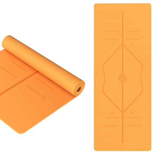 Lifelong Yoga Mat For Women & Men Tpe Material 6Mm Anti-Slip Yoga Mat With Bag For Gym Workout|Exercise Mat For Home Gym|Yoga Mat For Gym Workout And Yoga Exercise (Peach, Llym73), Cream
